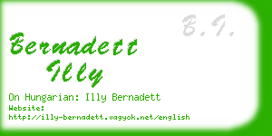 bernadett illy business card